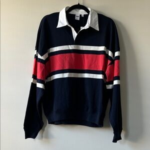NWT Aritzia Navy and Red Striped Rugby Sweatshirt